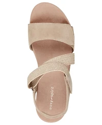 Easy Spirit Women's Hillary Woven Strappy Flat Sandals