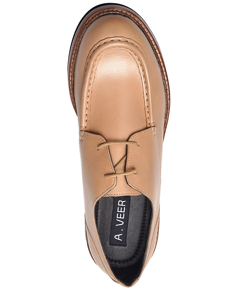A. Veer Men's Sorrento Round-Toe Moc Derbies Shoes