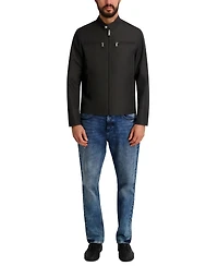 Karl Lagerfeld Paris Men's Lightweight Band-Collar Jacket
