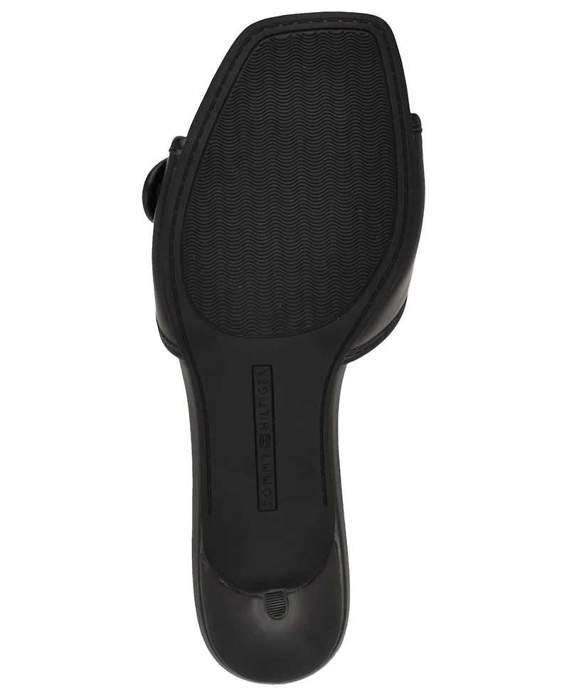 Tommy Hilfiger Women's Camhila Buckle Strap Kitten Heel Sandals