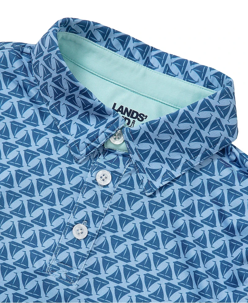 Lands' End Boys Short Sleeve Performance Polo