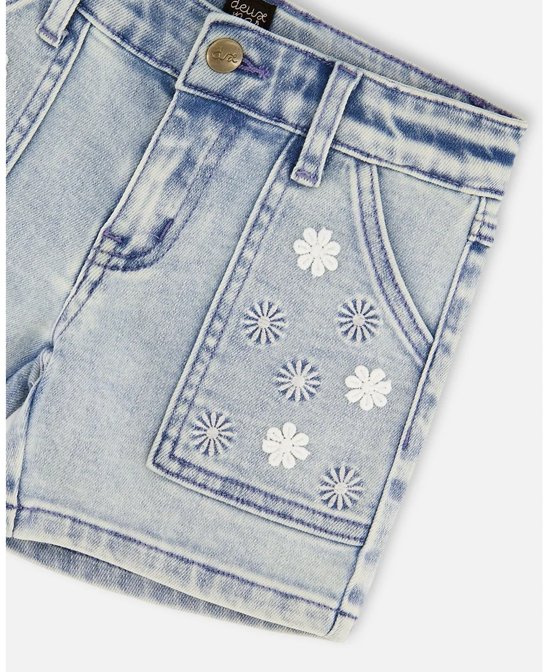 Deux par Toddler Girls Light Denim Shorts