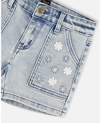 Deux par Toddler Girls Light Denim Shorts