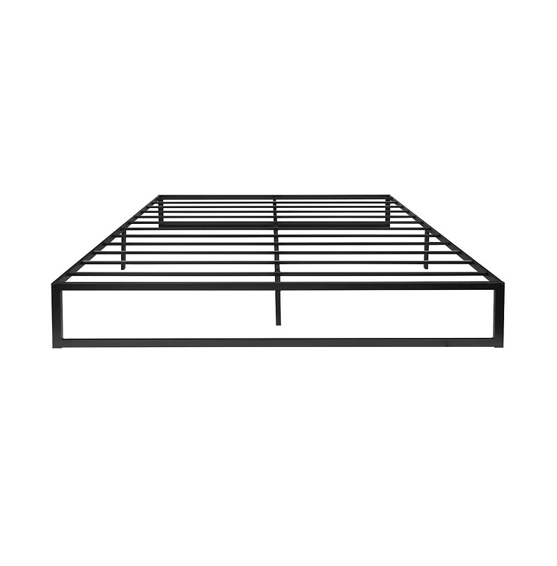 Emma+Oliver 14" Metal Platform Bed with Steel Slat Support & 12.5" Underbed Storage Feature