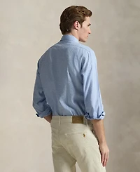 Polo Ralph Lauren Men's Classic-Fit Miniature Houndstooth Pattern Shirt