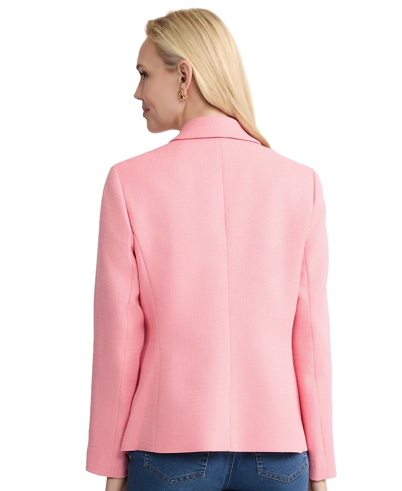 Jones New York Women's Open Front Tweed Jacket