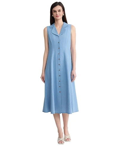 Jones New York Women's Collared Neck Shirt Dress