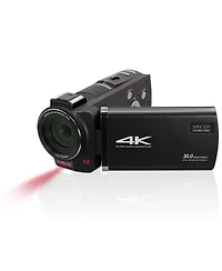 Minolta MN4K Collection 4K Ultra Hd 30MP Night Vision Camcorder with 4.88mm f/2.2 Lens + Aluminum 3 Section Tripod Set