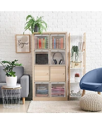 Sorbus 6 Pack Clear Storage Cube with Zipper & Carry Handles - for Clothes, Blankets, Bedding, Closets, Bedrooms & More