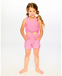 Deux par Big Girls 4–16 Terry Tank Top and Shorts Set