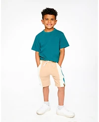 Deux par Toddler Boys Cotton Jersey T-Shirt Solid Dark Turquoise - Toddler|Child