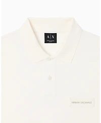 A|X Armani Exchange Men's White Edition Short Sleeve Pique Polo Shirt