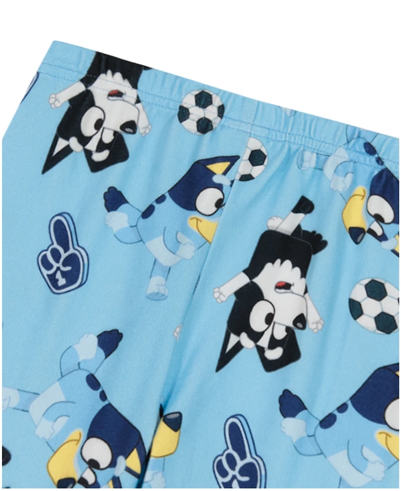 Bluey Boys' Toddler 2T-4T Go Blue Short-Sleeve Top and Joggers, 2-Piece Set