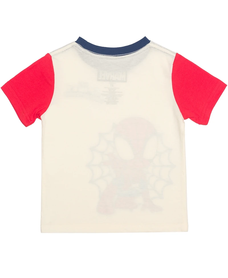 Spider-Man Toddler Boys' 2T-5T Spidey and His Amazing Friends Short-Sleeve T-Shirt and Shorts, 2-Piece Set