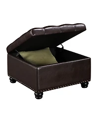 Convenience Concepts 28" Plywood Square Ottoman Coffee Table