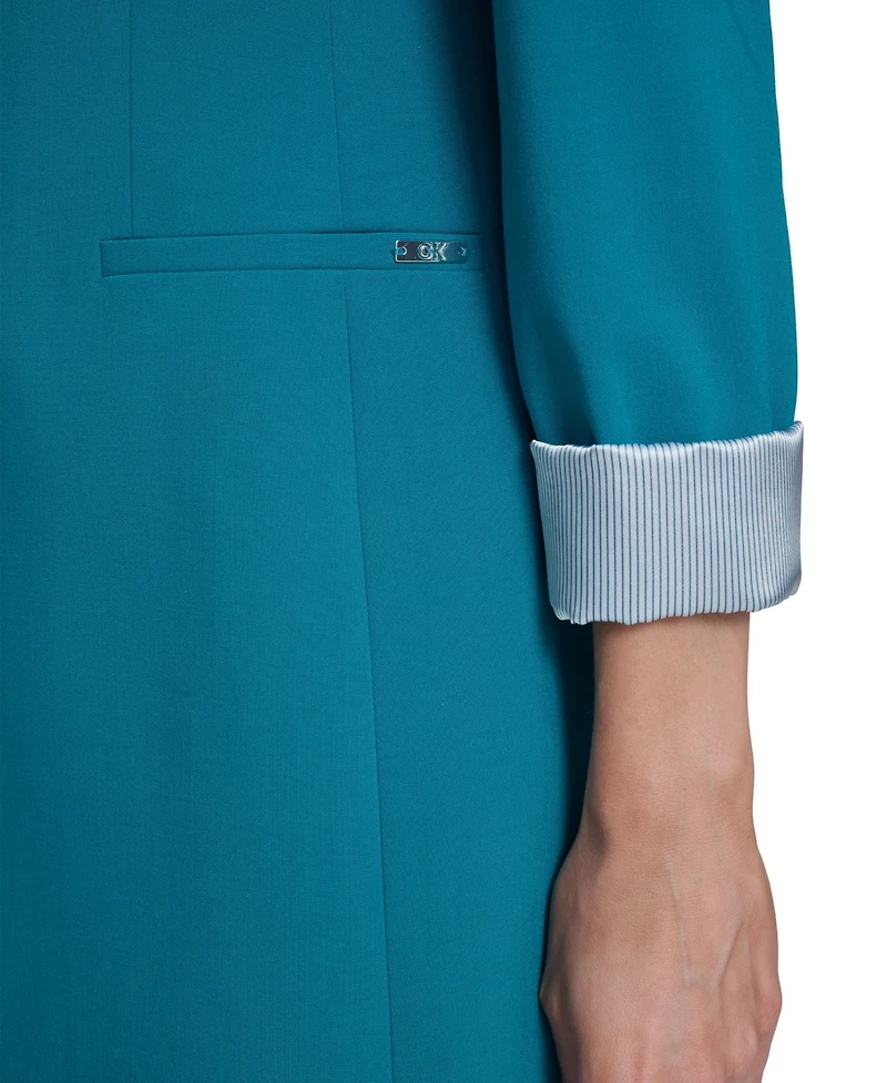 Calvin Klein Women's Open-Front Roll Back Cuff Jacket