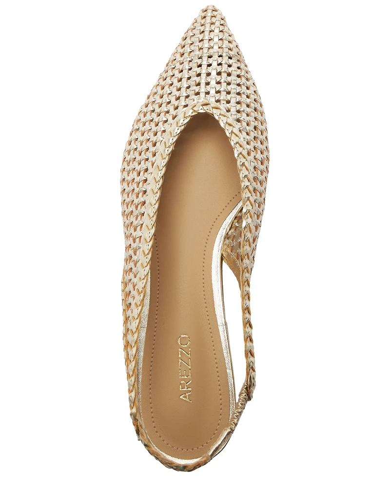 Arezzo Women's Eva Pointed Toe Ballet Slingback Flats