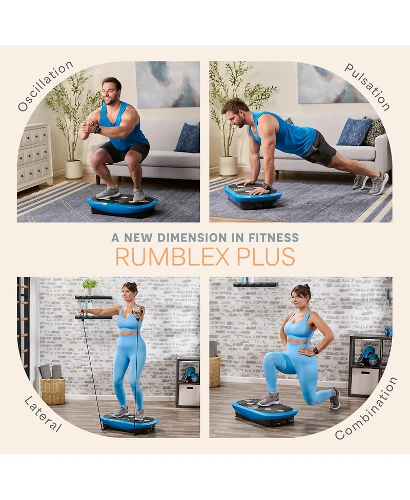 Lifepro Rumblex 4D Pro Vibration Plate - Whole Body Vibration Exercise Machine for Weight Loss, Toning & Wellness, Accessories