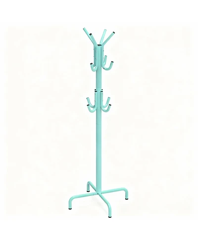 Yigii 12-Hook Space-Saving Coat Rack with Stable Base and Easy Assembly