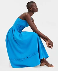 Row A Juniors' Square-Neck Sleeveless Midi Dress