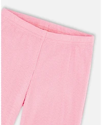 Deux par Deux Toddler Girls Crinkle Jersey Leggings Pink