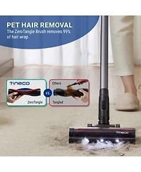 Tineco GO301 Pet Cordless Stick Vacuum, ZeroTangle Brush Prevents Hair Wrap 1L Dustbin