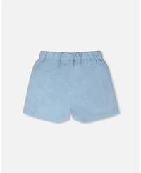 Deux par Big Girls Blue Chambray Shorts