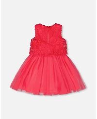 Deux par Toddler Girls Sleeveless Textured Rosette Dress
