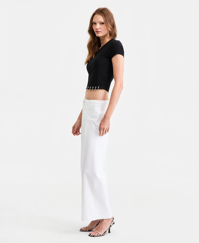 Guess Women's Zoya Wide-Leg Crop Jeans