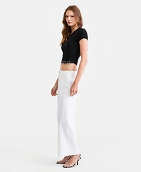Guess Women's Zoya Wide-Leg Crop Jeans