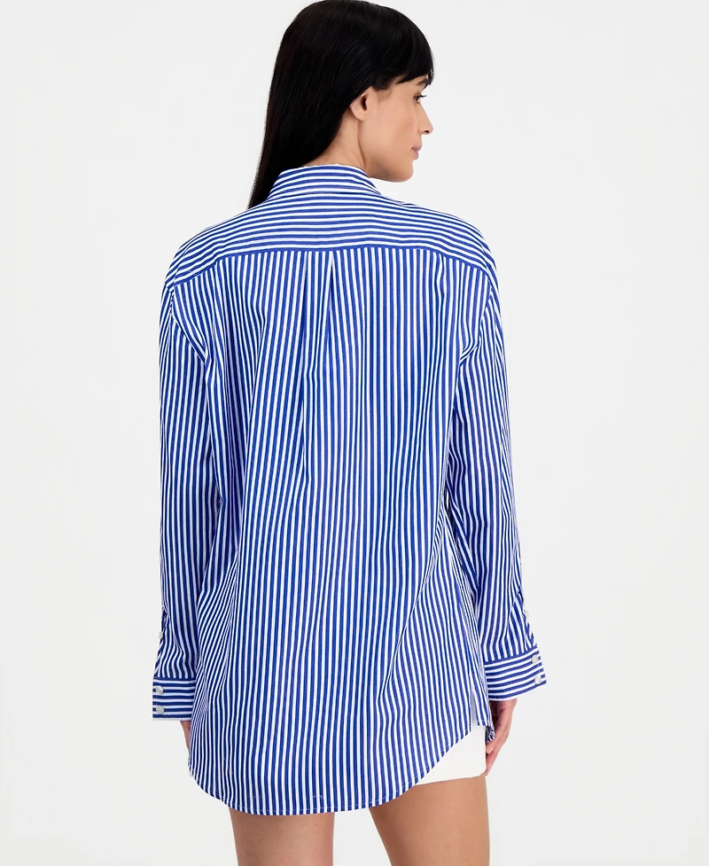 Guess Women's Tecla Cotton Oversized Shirt