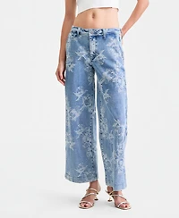 Guess Women's Zoya Wide-Leg Crop Jeans