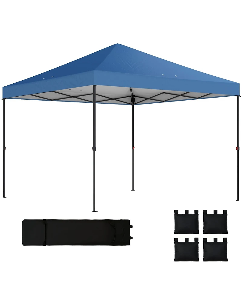 Outsunny 10 x ft Pop Up Canopy Tent with One Push Setup, Dark