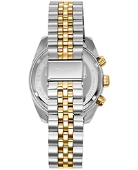 Dkny Men's Chronograph Black Dial Two-Tone Gold Stainless Steel Bracelet Watch, 42mm