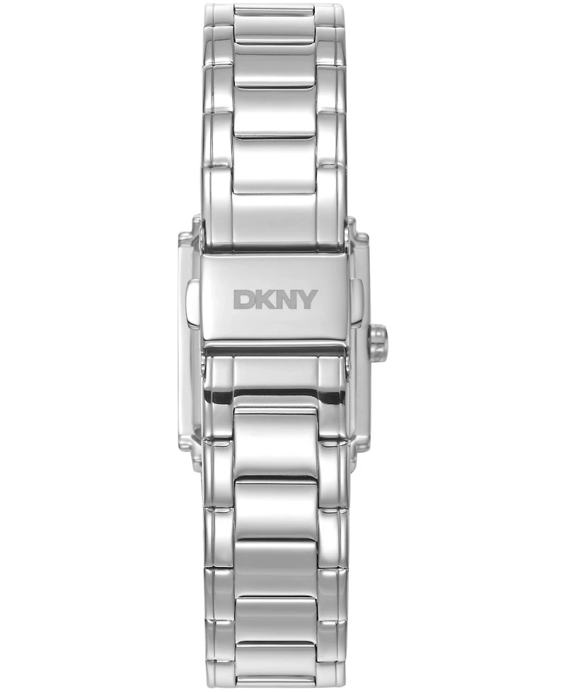 Dkny Women's White Mop Dial Crystal Accented Case Stainless Steel Bracelet Watch, 23 x 30mm