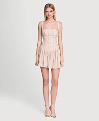 Avec Les Filles Women's Square Neck Mini Dress