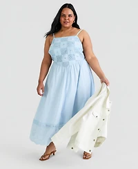 And Now This Trendy Plus Patchwork Top Maxi Dress, Macy's Exclusive