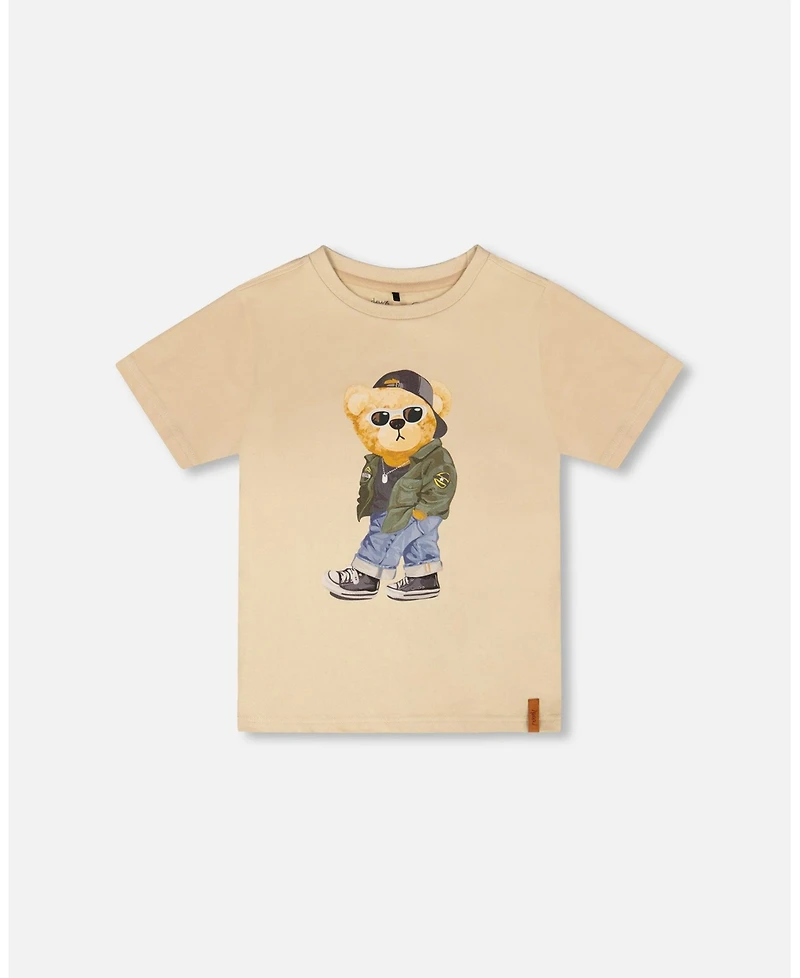 Draft - Deux par Toddler Boys Cotton Jersey T-Shirt with Print