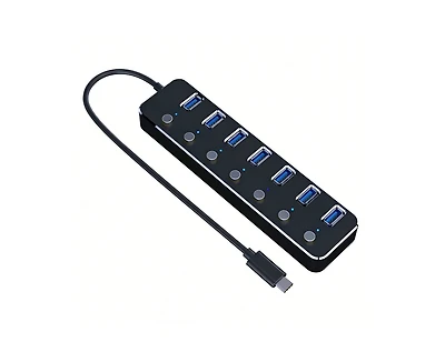 Risokeys Aluminum 7-Port Usb 3.0 Hub