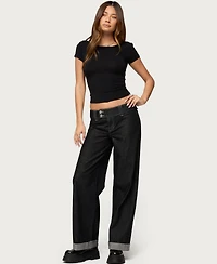 Edikted Womens Becca Boat Neck Top