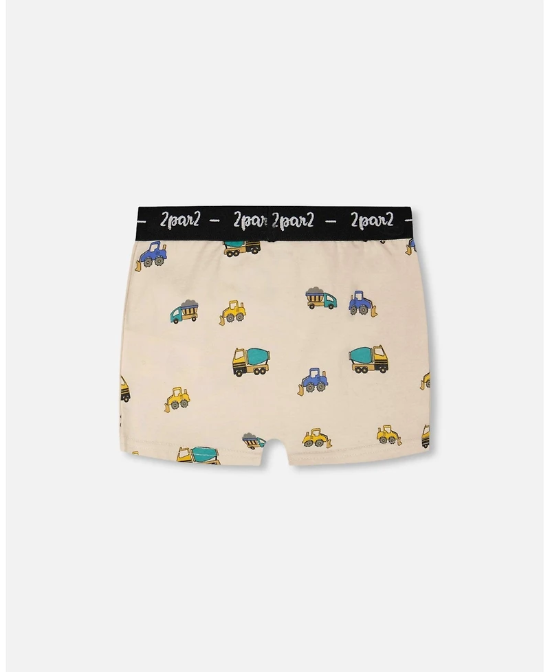 Deux par Boy Cotton Boxer Truck Print