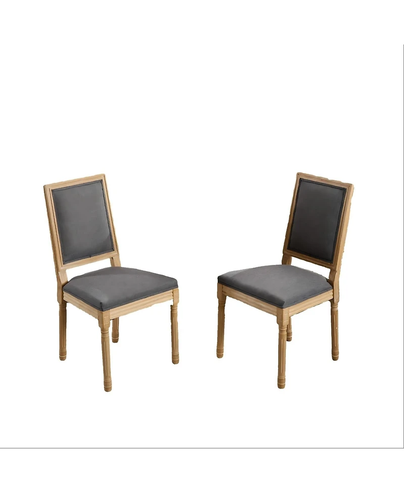 Boyel Living Set of 2 Classic Dining Chairs Decor Chairs with Soft Foam Seat and Solid Wood Frame