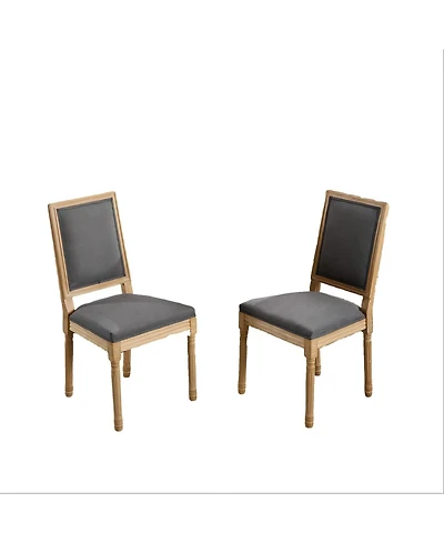 Boyel Living Set of 2 Classic Dining Chairs Decor Chairs with Soft Foam Seat and Solid Wood Frame