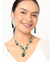 Sohi Green Stones Jewellery Set