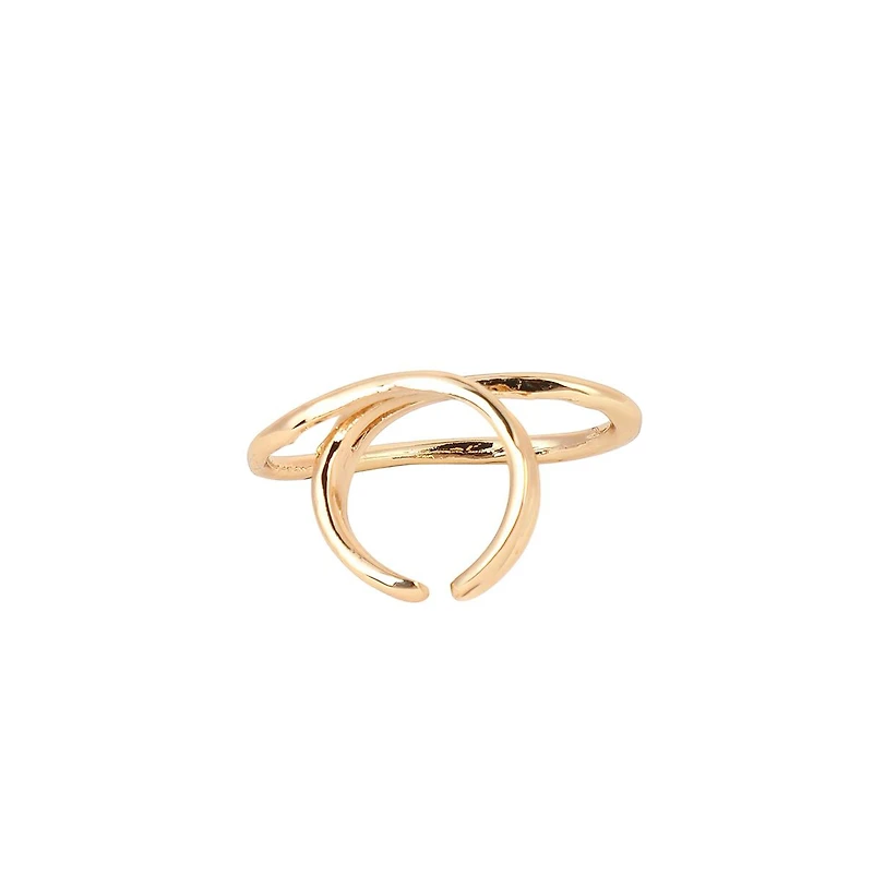 Sohi Women's The Wrap-Line Statement Ring