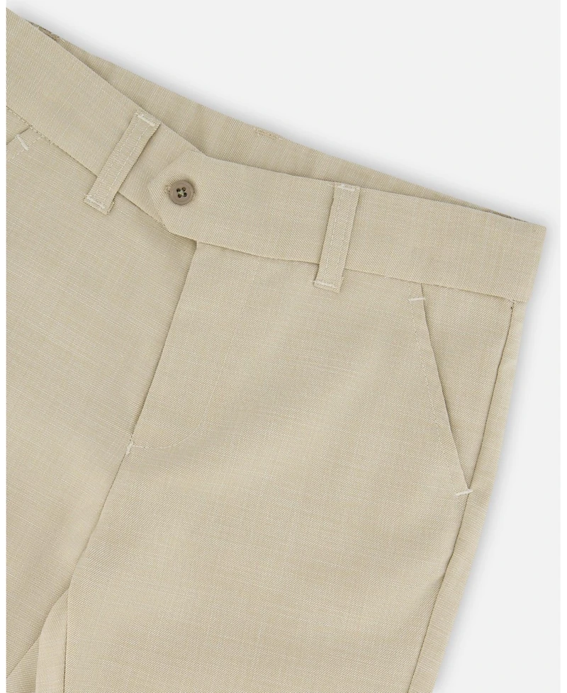 Deux par Toddler Boys Classic Pants Beige - Toddle