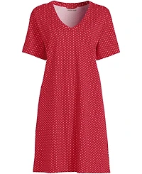 Lands' End Plus Cotton Interlock Relaxed Above the Knee Nightgown