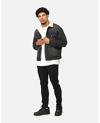 Saint Morta Men's Sherpa Boxy Denim Jacket