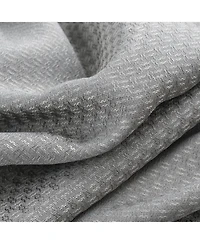 Olivia Gray 100% Polyester 250 Gsm Basket Weave Ian Luxury Jacquard Blackout Grommet Curtain Panel 54" x 84"