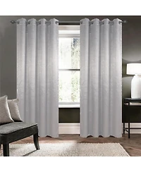Olivia Gray 100% Polyester 200 Gsm Arlo Embossed Blackout Grommet Curtain Panel 54" x 84"